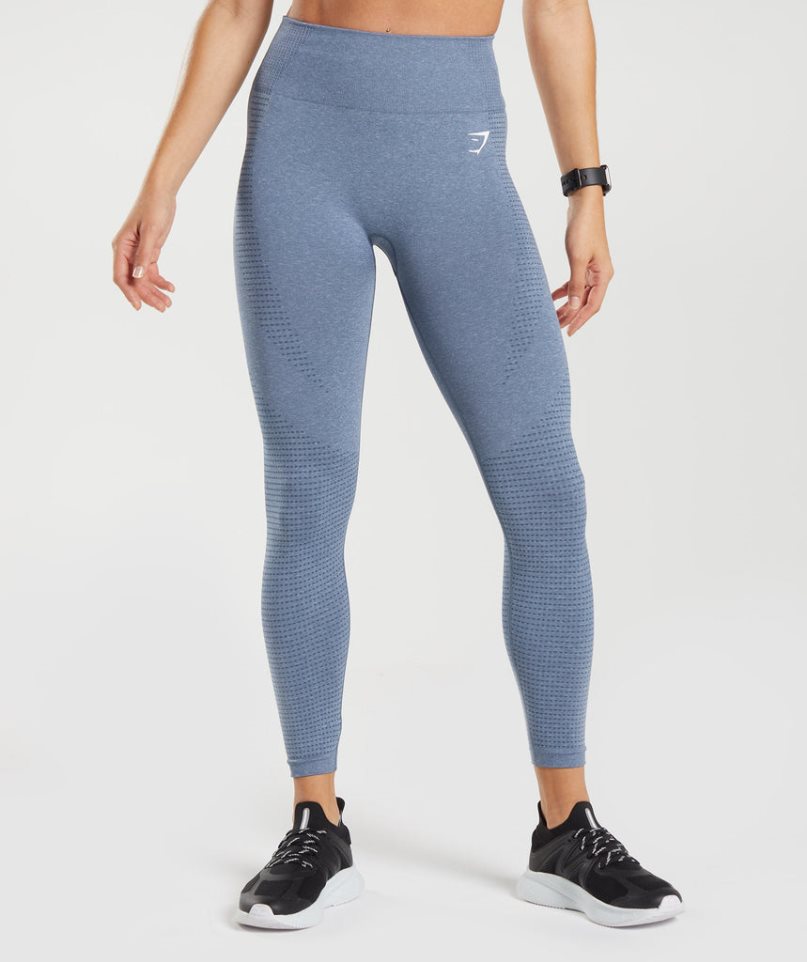 Women\'s Gymshark Vital Seamless 2.0 Leggings Blue | CA ND67A8